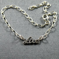 10" Sterling "Love" Ankle Bracelet $28.00