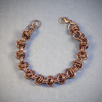 Antique Copper Orbital Bracelet (large link) $75