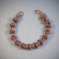 Antique Copper Orbital Bracelet (large link) $75