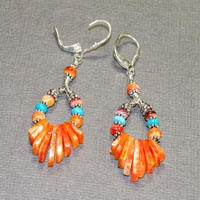 Sterling Silver Spiney Oyster Shell Earrings $34