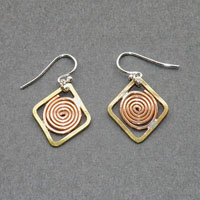 Copper/Brass/Sterling Silver Bullseye Earrings $24.00