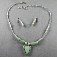 Sterling Silver Aventurine Length 16-20" $40