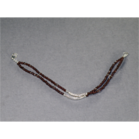 Sterling Silver 8" Faceted Garnet Bracelet $28